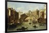 Venice, the Rialto Bridge-Giacomo Guardi-Framed Giclee Print