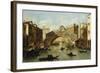 Venice, the Rialto Bridge-Giacomo Guardi-Framed Giclee Print