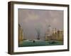 Venice under snow, c.1840-Ippolito Caffi-Framed Giclee Print