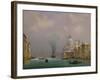 Venice under snow, c.1840-Ippolito Caffi-Framed Giclee Print