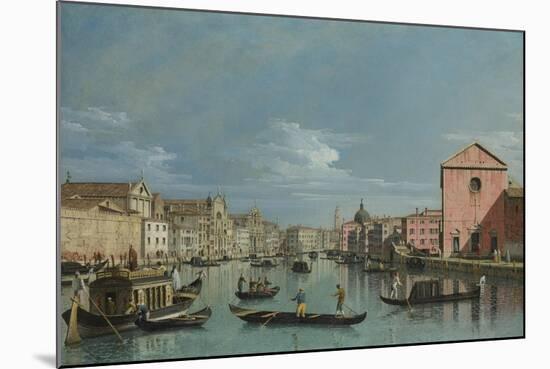 Venice, Upper Reaches of the Grand Canal Facing Santa Croce, 1740s-Bernardo Bellotto-Mounted Giclee Print