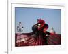 Venice, Veneto, Italy, a Mask in Costume on the Bacino Di San Marco with the Cupola of Santa Maria -Ken Scicluna-Framed Photographic Print