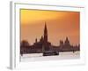 Venice, Veneto, Italy, a Vaporetto Crossing the Bacino Di San Marco Between the Churches of Santa M-Ken Scicluna-Framed Photographic Print