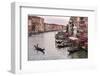 Venice, Veneto, Italy. Buildings and gondola from Rialto Bridge-Francesco Riccardo Iacomino-Framed Photographic Print