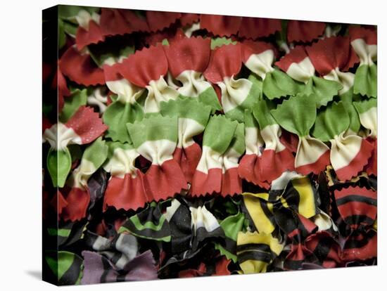 Venice, Veneto, Italy, Coloured Pasta on Display in a Shop Window-Ken Scicluna-Stretched Canvas