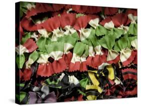 Venice, Veneto, Italy, Coloured Pasta on Display in a Shop Window-Ken Scicluna-Stretched Canvas