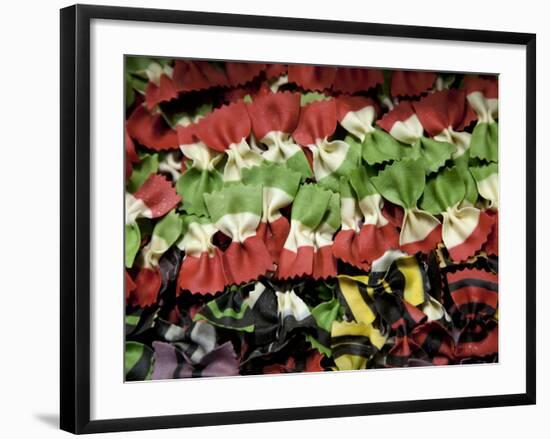 Venice, Veneto, Italy, Coloured Pasta on Display in a Shop Window-Ken Scicluna-Framed Photographic Print