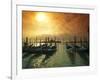 Venice, Veneto, Italy, Gondolas Tied at the Bacino Di San Marco-Ken Scicluna-Framed Photographic Print