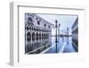 Venice, Veneto, Italy. High Water on San Marco Square and Palazzo Ducale on the Left.-ClickAlps-Framed Photographic Print