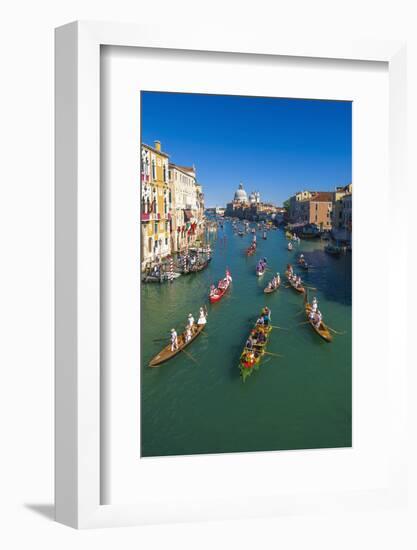 Venice, Veneto, Italy. Historical Regatta Event on the Grand Canal-Marco Bottigelli-Framed Photographic Print