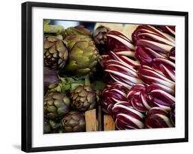 Venice, Veneto, Italy, Vegetables on Display in the Market-Ken Scicluna-Framed Premium Photographic Print