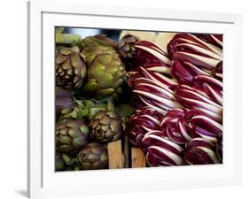 Venice, Veneto, Italy, Vegetables on Display in the Market-Ken Scicluna-Framed Photographic Print