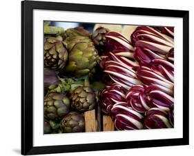 Venice, Veneto, Italy, Vegetables on Display in the Market-Ken Scicluna-Framed Photographic Print