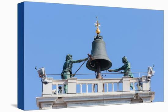 Venice, Venice Province, Veneto, Italy. Torre dell'Orologio, or the Clock Tower, in Piazza San M...-null-Stretched Canvas