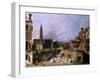 Venice, View of the Campo San Vidal and Santa Maria De La Caridad, 1730-Canaletto-Framed Giclee Print