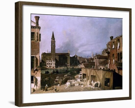 Venice, View of the Campo San Vidal and Santa Maria De La Caridad, 1730-Canaletto-Framed Giclee Print