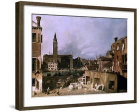 Venice, View of the Campo San Vidal and Santa Maria De La Caridad, 1730-Canaletto-Framed Giclee Print