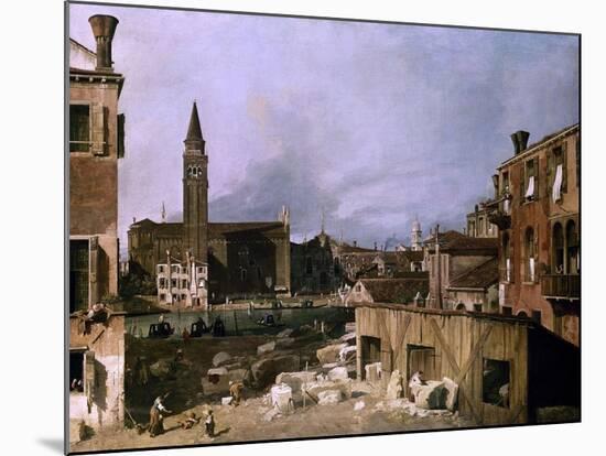 Venice, View of the Campo San Vidal and Santa Maria De La Caridad, 1730-Canaletto-Mounted Giclee Print