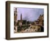 Venice, View of the Campo San Vidal and Santa Maria De La Caridad, 1730-Canaletto-Framed Giclee Print