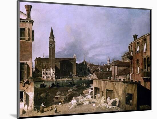 Venice, View of the Campo San Vidal and Santa Maria De La Caridad, 1730-Canaletto-Mounted Giclee Print