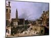 Venice, View of the Campo San Vidal and Santa Maria De La Caridad, 1730-Canaletto-Mounted Giclee Print