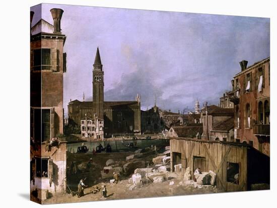Venice, View of the Campo San Vidal and Santa Maria De La Caridad, 1730-Canaletto-Stretched Canvas