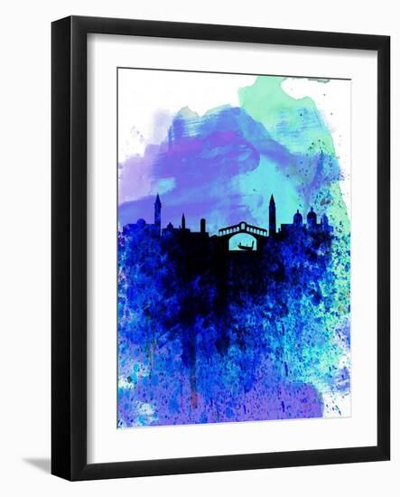 Venice Watercolor Skyline-NaxArt-Framed Art Print