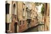 Venice Waterway-Les Mumm-Stretched Canvas