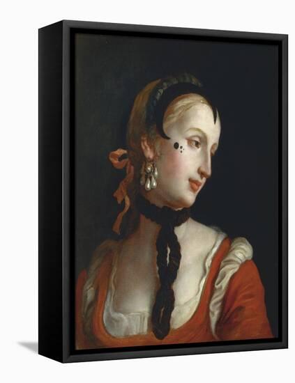 Venice: Woman with a Beauty Spot-Pietro Longhi-Framed Stretched Canvas
