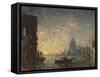 Venise coucher de soleil-Félix Ziem-Framed Stretched Canvas
