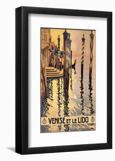 Venise et le lido-Vintage Poster-Framed Art Print