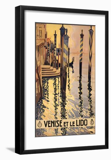 Venise et le lido-Vintage Poster-Framed Giclee Print