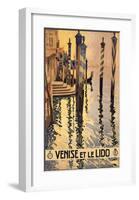 Venise et le lido-Vintage Poster-Framed Giclee Print