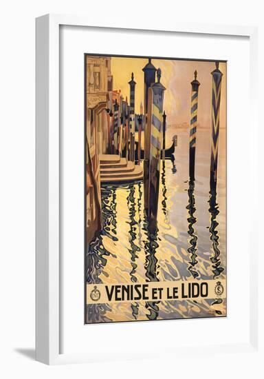 Venise et le lido-Vintage Poster-Framed Giclee Print