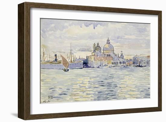 Venise, l'église de la Salute à l'entrée du Grand Canal-Henri Edmond Cross-Framed Giclee Print