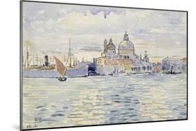 Venise, l'église de la Salute à l'entrée du Grand Canal-Henri Edmond Cross-Mounted Giclee Print