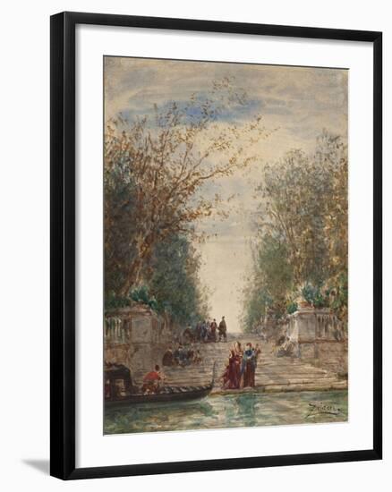 Venise, l'entrée du jardin français-Félix Ziem-Framed Giclee Print