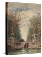 Venise, l'entrée du jardin français-Félix Ziem-Stretched Canvas