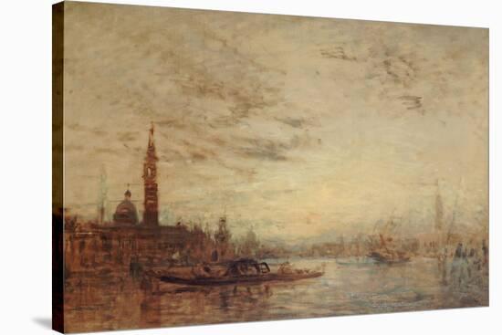 Venise, la Giudecca au crépuscule-Félix Ziem-Stretched Canvas