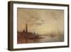 Venise, la Giudecca au crépuscule-Félix Ziem-Framed Giclee Print