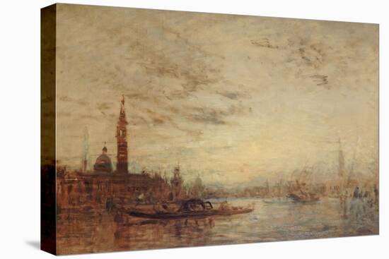 Venise, la Giudecca au crépuscule-Félix Ziem-Stretched Canvas
