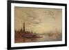 Venise, la Giudecca au crépuscule-Félix Ziem-Framed Giclee Print