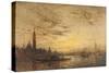 Venise, La Giudecca au crépuscule-Félix Ziem-Stretched Canvas