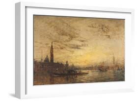 Venise, La Giudecca au crépuscule-Félix Ziem-Framed Giclee Print