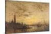 Venise, La Giudecca au crépuscule-Félix Ziem-Stretched Canvas