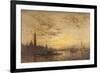 Venise, La Giudecca au crépuscule-Félix Ziem-Framed Giclee Print