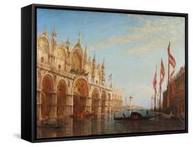 Venise, la place Saint-Marc, inondation-Félix Ziem-Framed Stretched Canvas