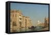 Venise, le Grand Canal, près de Santa Maria della Salute-Félix Ziem-Framed Stretched Canvas