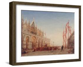 Venise, procession de la Saint-Georges-Félix Ziem-Framed Giclee Print