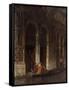 Venise, sortie du palais des Doges sous le Pont des Soupirs-Felix Ziem-Framed Stretched Canvas